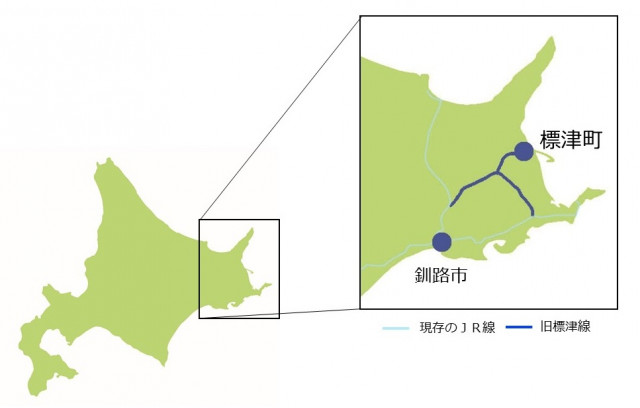標津町は北海道の東端、知床半島と根室半島の間にあります。